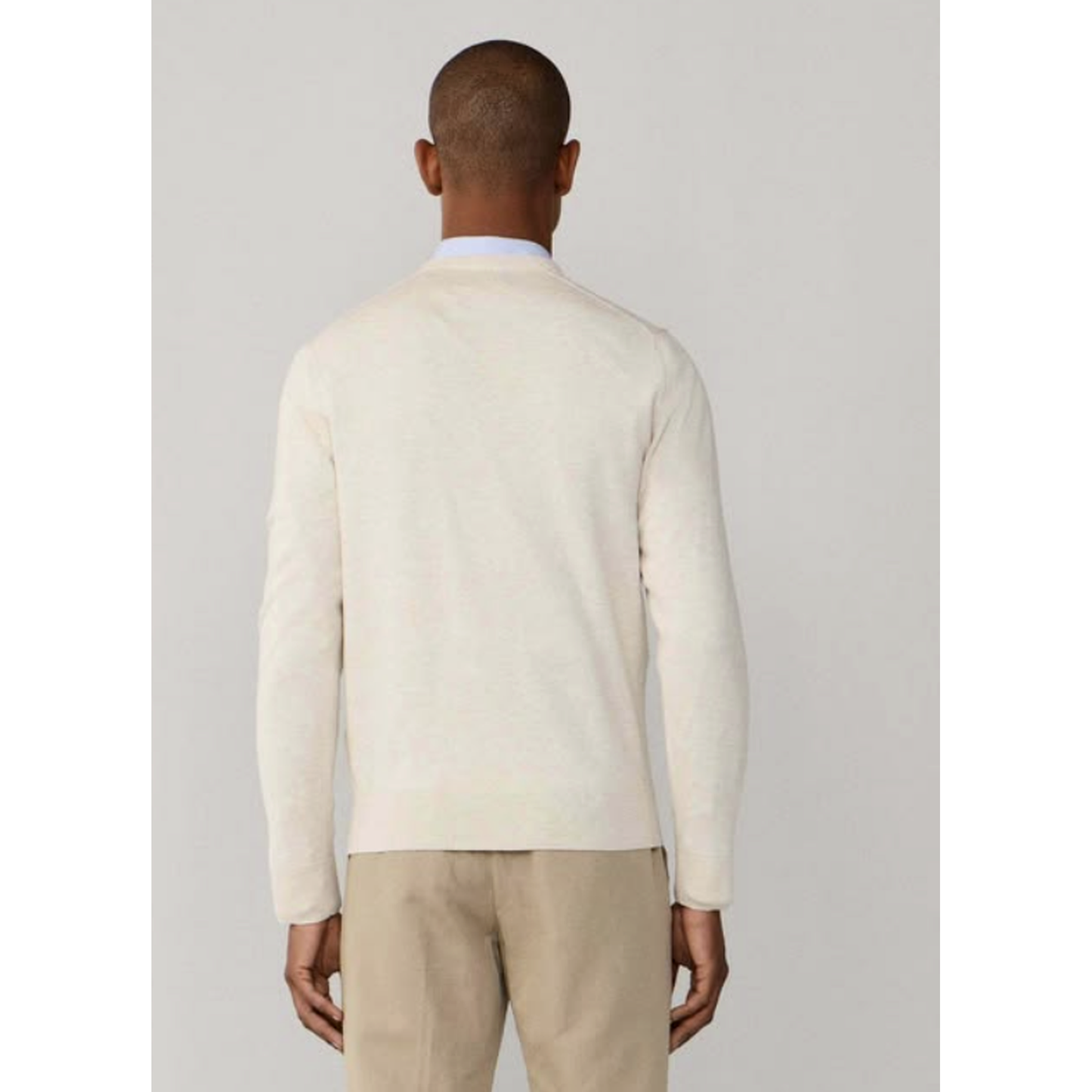 Pull Blanc col en V- Homme