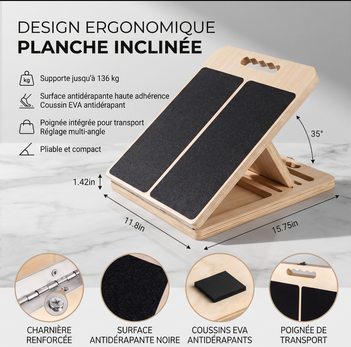 FlexStep – Planche d’étirement réglable à domicile