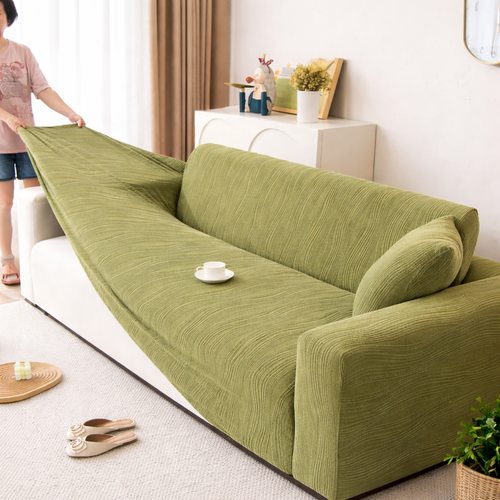 Housses de canapé en Chenille lavables - Couleur Verte