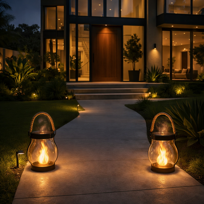 Solaria – Lanterne solaire à effet flamme ultra-réaliste