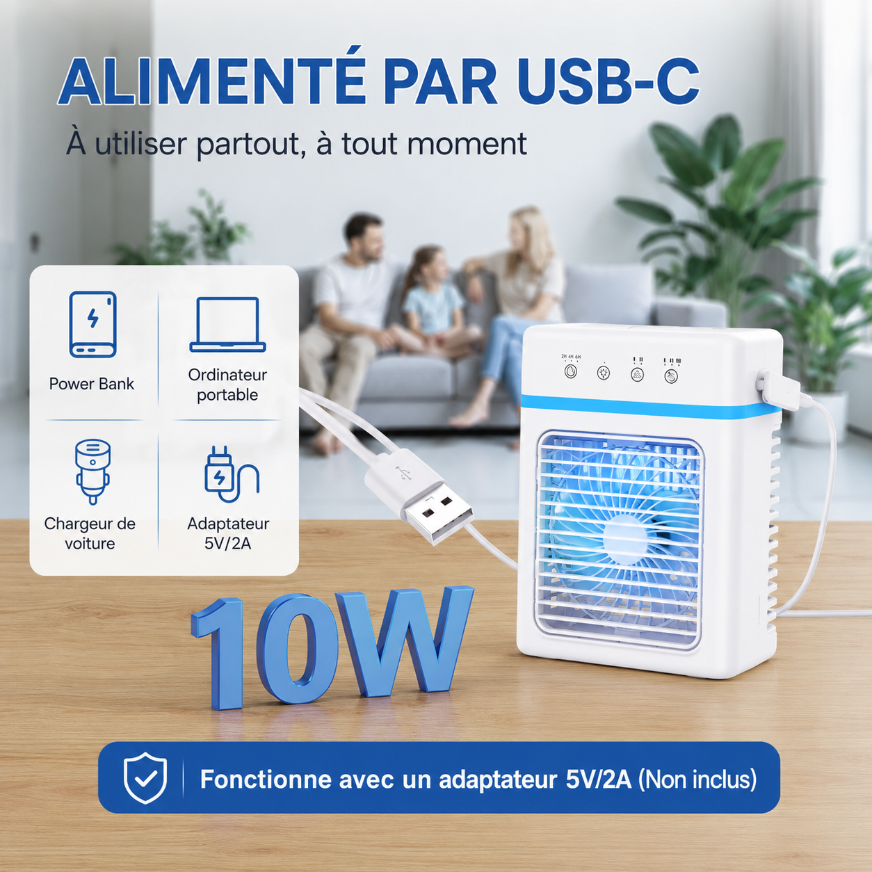 Climatiseur Mobile Silencieux 900ML — Sans Installation
