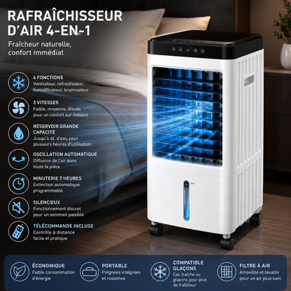FRESHFLOW- Climatiseur & Rafraîchisseur d'air 4-en-1