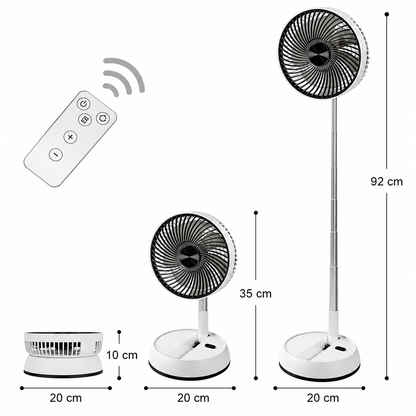 VentiFlex - Ventilateur Pliable Rechargeable 5 Vitesses