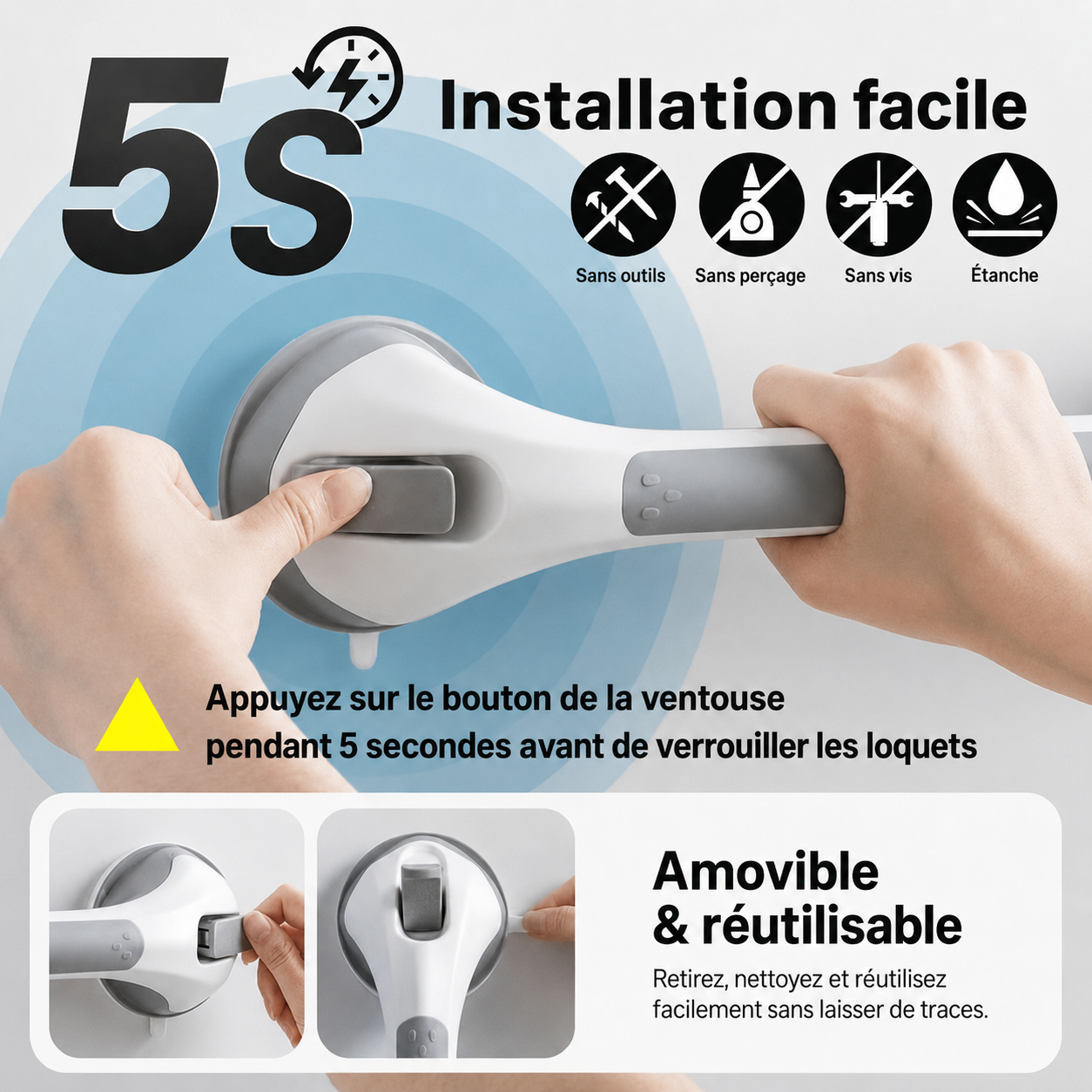 AppuiSûr - Barre d’Appui pour Douche