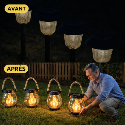 Solaria – Lanterne solaire à effet flamme ultra-réaliste