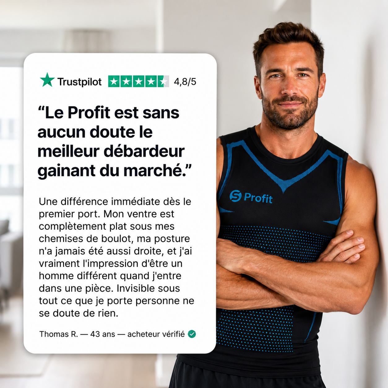 ProFit Débardeur - Plus besoin de rentrer le ventre. Il reste plat tout seul.
