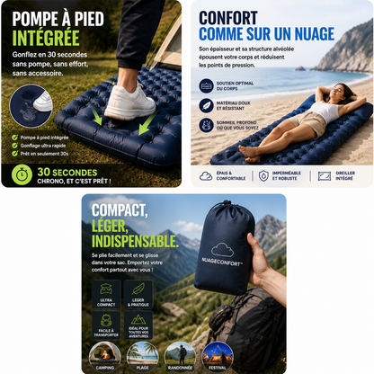 CoziaConfort – Matelas Gonflable Ultra Confort avec Pompe Intégrée