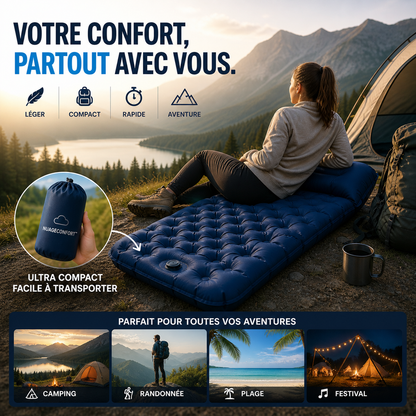 CoziaConfort – Matelas Gonflable Ultra Confort avec Pompe Intégrée