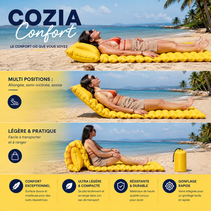 CoziaConfort – Matelas Gonflable Ultra Confort avec Pompe Intégrée