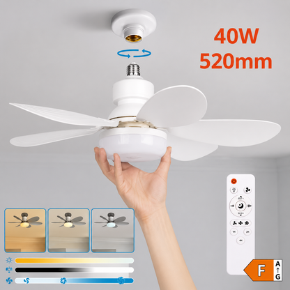 Ventilateur de Plafond LED AéroLume — Silencieux & Connecté