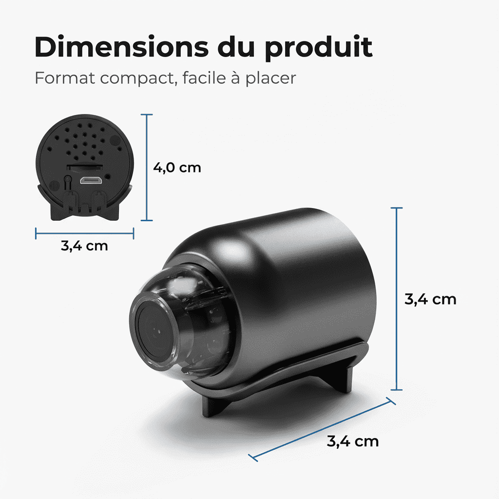 AuraVision- Mini Caméra Connectée 4K
