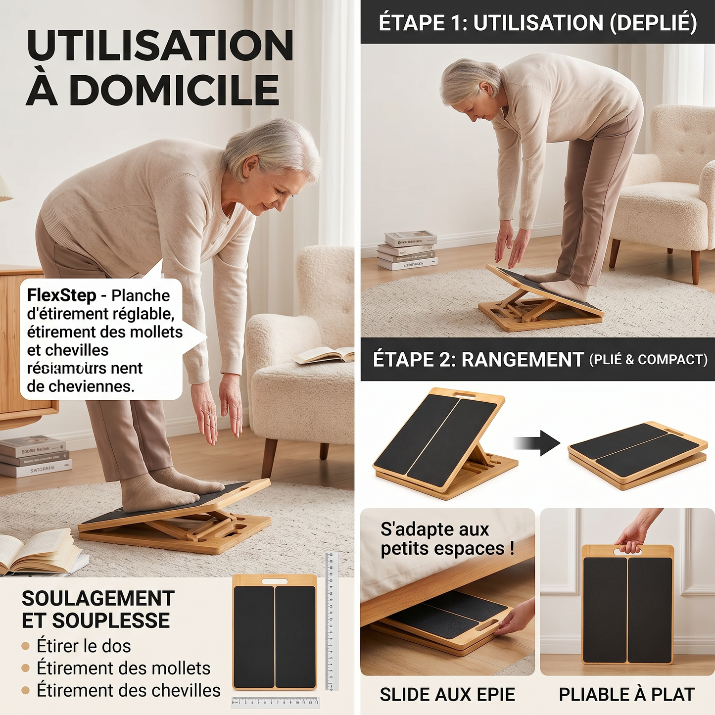 FlexStep – Planche d’étirement réglable à domicile