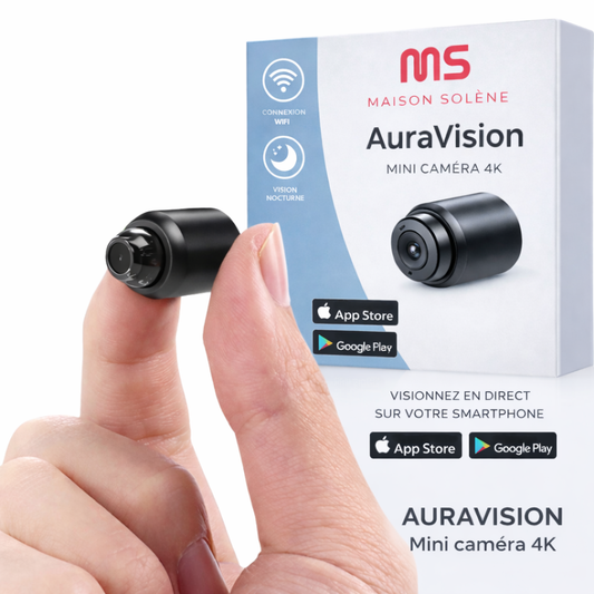 AuraVision- Mini Caméra Connectée 4K