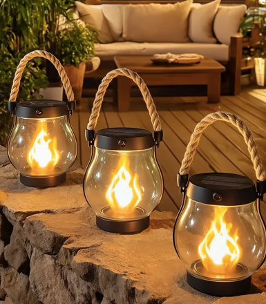Solaria – Lanterne solaire à effet flamme ultra-réaliste