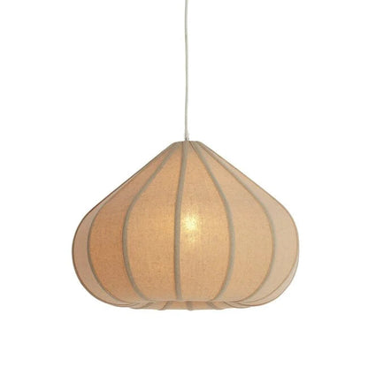 30 Lampe à suspension en lin naturel ZUBEDA